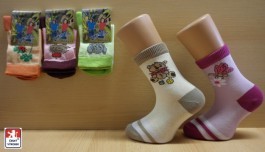 Dětské elastické ponožky PONDY.CZ vzorované  dívčí
