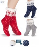 Dámské domácí zateplené ponožky NORSKÝ VZOR