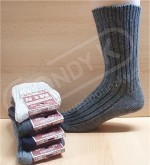 Zimní ponožky s vlnou žebro